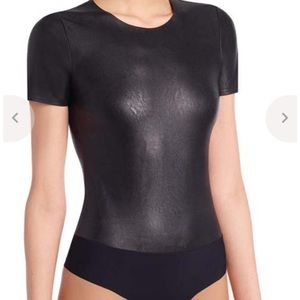 Commando faux leather bodysuit M medium black